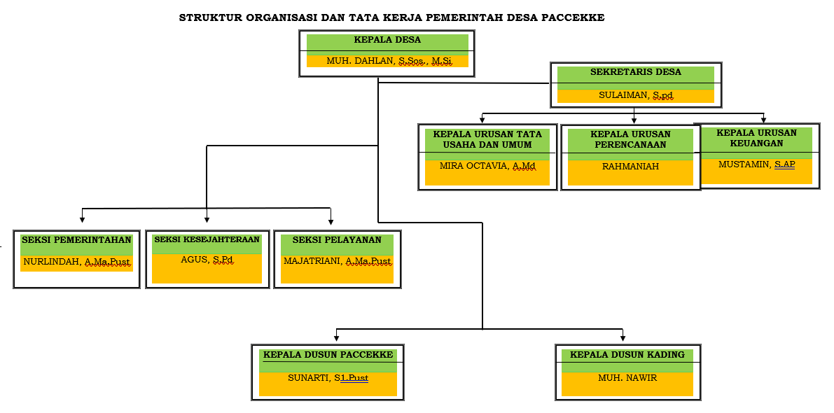 Struktur Organisasi Pemerintahan Desa Pacceke